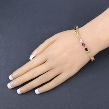 Load image into Gallery viewer, 8.96 Carat Genuine Multi Stones .925 Sterling Silver Bracelet
