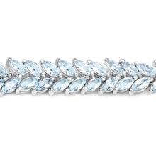 Load image into Gallery viewer, 15.04 Carat Genuine Blue Topaz .925 Sterling Silver Bracelet
