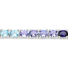 Load image into Gallery viewer, 12.04 Carat Genuine Multi Stone .925 Sterling Silver Bracelet
