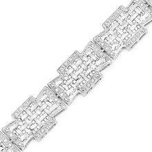 Load image into Gallery viewer, 0.48 Carat Genuine White Diamond .925 Sterling Silver Bracelet
