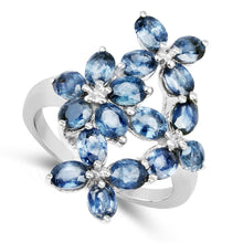 Load image into Gallery viewer, 3.40 Carat Genuine Blue Sapphire .925 Sterling Silver Ring
