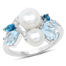 Load image into Gallery viewer, 4.96 Carat Genuine Multi Stones .925 Sterling Silver Ring
