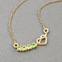 Load image into Gallery viewer, 0.28 Carat Genuine Peridot .925 Sterling Silver Necklace
