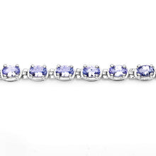 Load image into Gallery viewer, 6.00 Carat Genuine Tanzanite .925 Sterling Silver Bracelet
