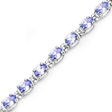 Load image into Gallery viewer, 6.00 Carat Genuine Tanzanite .925 Sterling Silver Bracelet

