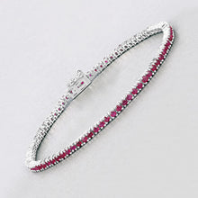 将图片加载到图库查看器，3.35 Carat Genuine Ruby .925 Sterling Silver Bracelet
