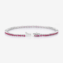 将图片加载到图库查看器，3.35 Carat Genuine Ruby .925 Sterling Silver Bracelet
