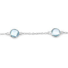Load image into Gallery viewer, 5.00 Carat Genuine Blue Topaz .925 Sterling Silver Bracelet
