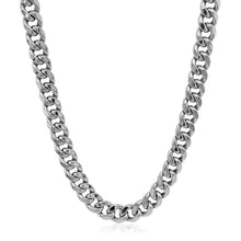 将图片加载到图库查看器，5.5mm 14k White Gold Miami Cuban Semi Solid Chain
