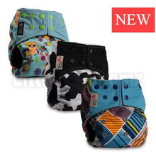 将图片加载到图库查看器，Modern Luxury Printed Washable Real Cloth Pocket Nappy,3 nappies/diapers Set For Girls and Boys Baby In Elegant Style
