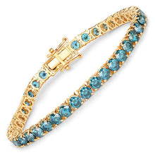 Load image into Gallery viewer, 12.95 Carat Genuine Blue Diamond 14K Yellow Gold Bracelet
