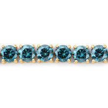 Load image into Gallery viewer, 14.33 Carat Genuine Blue Diamond 14K Yellow Gold Bracelet
