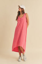Load image into Gallery viewer, High-Low Hem Scoop Neck Midi Tank Dress For Women – Trendy, Versatile &amp; Comfortable for Any Occasion
