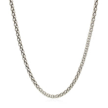 将图片加载到图库查看器，Rhodium Plated 2.5mm Sterling Silver Popcorn Style Chain
