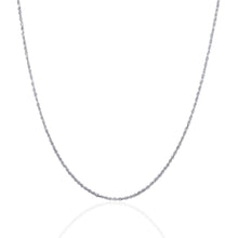 Load image into Gallery viewer, 10k White Gold Solid Diamond Cut Rope Chain 1.4mm
