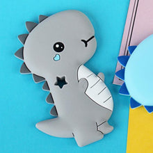 将图片加载到图库查看器，Dinosaur Baby Teether  Animal Silicone Beads Chew Charms Food Grade Silicone Teether Bead Toy Gift For Baby and Kids
