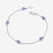Load image into Gallery viewer, 1.65 Carat Genuine Tanzanite .925 Sterling Silver Bracelet
