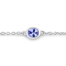 Load image into Gallery viewer, 1.65 Carat Genuine Tanzanite .925 Sterling Silver Bracelet
