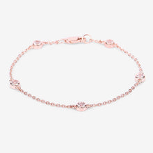 Load image into Gallery viewer, 0.45 Carat Genuine Morganite .925 Sterling Silver Bracelet
