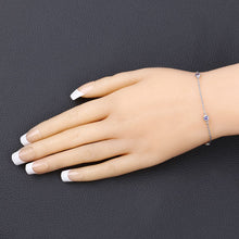 Load image into Gallery viewer, 0.50 Carat Genuine Tanzanite .925 Sterling Silver Bracelet
