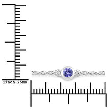 Load image into Gallery viewer, 0.50 Carat Genuine Tanzanite .925 Sterling Silver Bracelet
