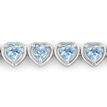 Load image into Gallery viewer, 10.50 Carat Genuine Blue Topaz .925 Sterling Silver Bracelet
