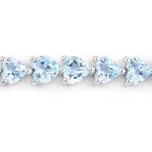 Load image into Gallery viewer, 15.50 Carat Genuine Blue Topaz .925 Sterling Silver Bracelet
