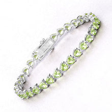 Load image into Gallery viewer, 13.64 Carat Genuine Peridot .925 Sterling Silver Bracelet
