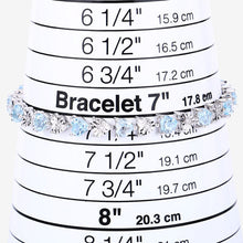 Load image into Gallery viewer, 7.64 Carat Genuine Blue Topaz and White Diamond .925 Sterling Silver Bracelet
