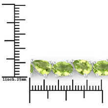 Load image into Gallery viewer, 21.37 Carat Genuine Peridot .925 Sterling Silver Bracelet
