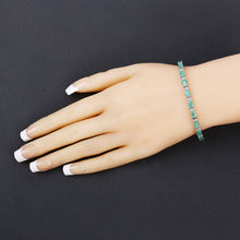 Load image into Gallery viewer, 4.98 Carat Genuine Emerald and White Topaz .925 Sterling Silver Bracelet
