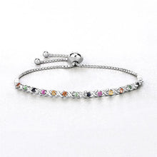 Load image into Gallery viewer, 0.88 Carat Genuine Multi Sapphire .925 Sterling Silver Bracelet
