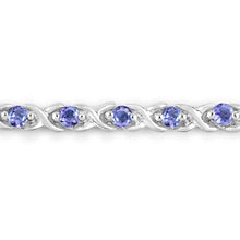 Load image into Gallery viewer, 0.91 Carat Genuine Tanzanite .925 Sterling Silver Bracelet
