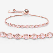 Load image into Gallery viewer, 1.35 Carat Genuine Morganite .925 Sterling Silver Bracelet
