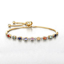将图片加载到图库查看器，1.83 Carat Genuine Multi Sapphire .925 Sterling Silver Bracelet
