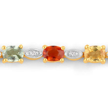 将图片加载到图库查看器，1.83 Carat Genuine Multi Sapphire .925 Sterling Silver Bracelet
