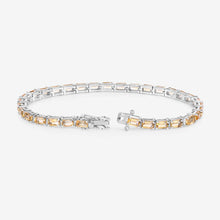 Load image into Gallery viewer, 12.80 Carat Genuine Citrine .925 Sterling Silver Bracelet
