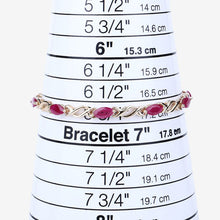 将图片加载到图库查看器，5.00 Carat Genuine Ruby 10K Yellow Gold Bracelet
