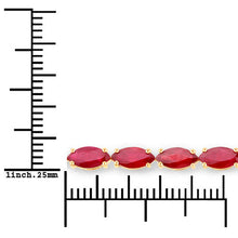 将图片加载到图库查看器，9.50 Carat Genuine Ruby 14K Yellow Gold Bracelet
