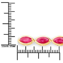 将图片加载到图库查看器，9.00 Carat Genuine Ruby 14K Yellow Gold Bracelet
