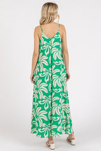 Load image into Gallery viewer, Printed V-Neck Maxi Cami Summer Dress with Pockets – Fluttering, Effortlessly Chic Maxi Dress with Ruched Detail and Convenient Pockets
