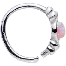 将图片加载到图库查看器，18G 5/16 Pink Synthetic Opal Seamless Circular Ring

