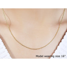 将图片加载到图库查看器，14k Yellow Gold Diamond-Cut Bead Chain 1.2mm
