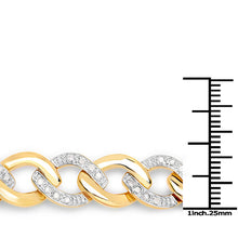 Load image into Gallery viewer, 0.70 Carat Genuine White Diamond .925 Sterling Silver Bracelet
