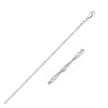 Load image into Gallery viewer, 14k White Gold Singapore Chain 1.5mm
