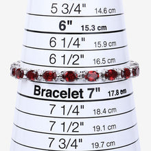Load image into Gallery viewer, 15.30 Carat Genuine Garnet .925 Sterling Silver Bracelet
