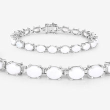 Load image into Gallery viewer, 10.26 Carat Genuine Opal .925 Sterling Silver Bracelet
