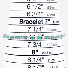 Load image into Gallery viewer, 5.77 Carat Genuine Emerald and White Topaz .925 Sterling Silver Bracelet
