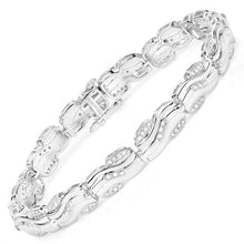 Load image into Gallery viewer, 0.84 Carat Genuine White Diamond .925 Sterling Silver Bracelet
