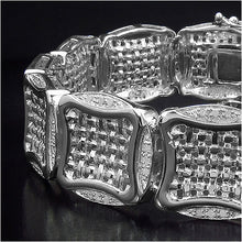 Load image into Gallery viewer, 14K Yellow Gold Plated 0.67 Carat Genuine White Diamond .925 Sterling Silver Bracelet
